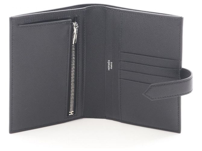 Billetera compacta Bearn de piel Hermès Negro - vista 3