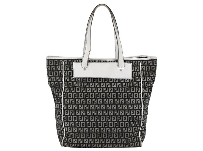 Fendi Zucca Tragetasche aus Canvas Schwarz - Ansicht 2