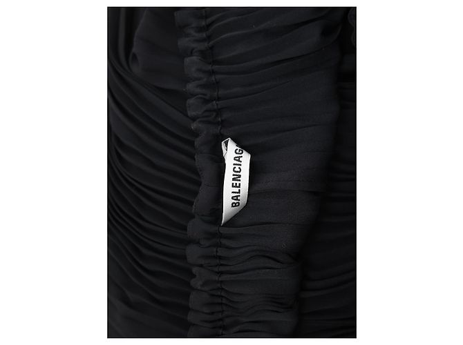 Falda midi plisada negra Balenciaga Negro - vista 3