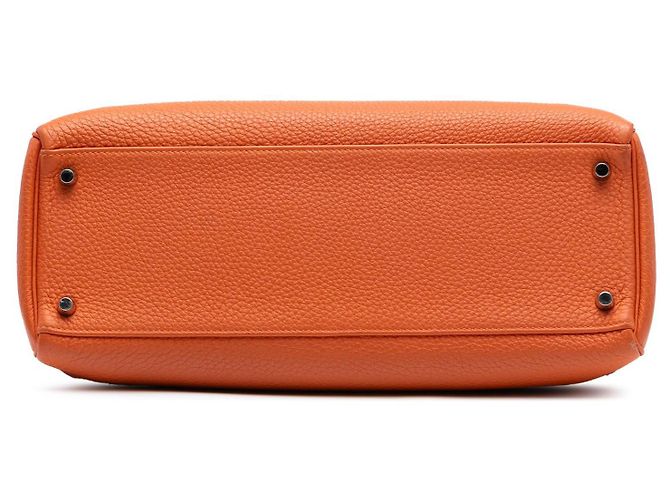 Hermès Kelly II Retourne 35 in Pelle Togo Arancione – 2014 - vista 3