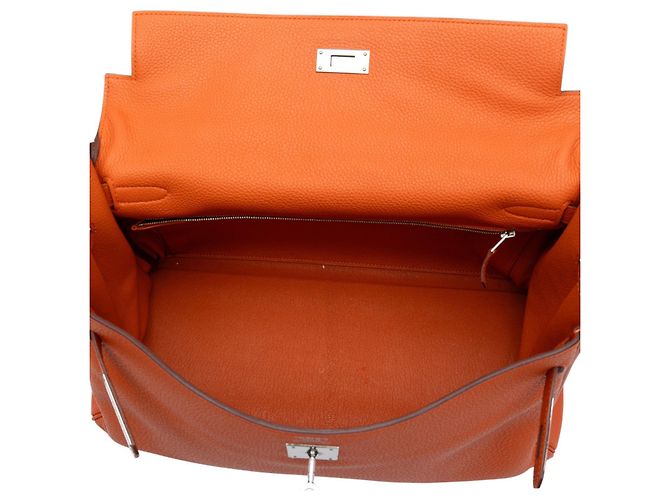 Hermès Kelly II Retourne 35 in Pelle Togo Arancione – 2014 - vista 4