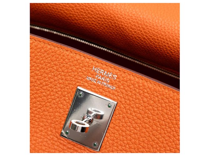 Hermès Kelly II Retourne 35 in Pelle Togo Arancione – 2014 - vista 5