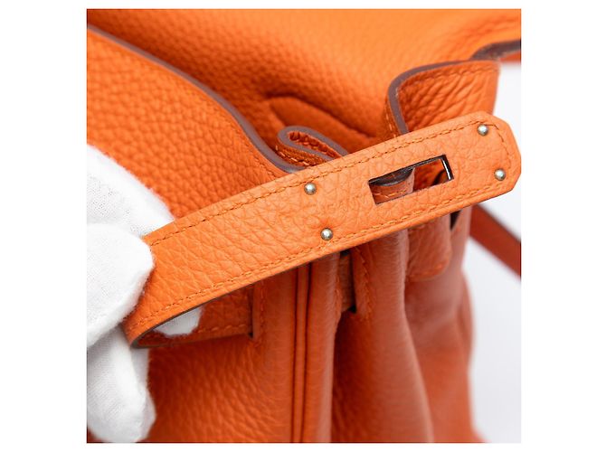 Hermès Kelly II Retourne 35 in Pelle Togo Arancione – 2014 - vista 6