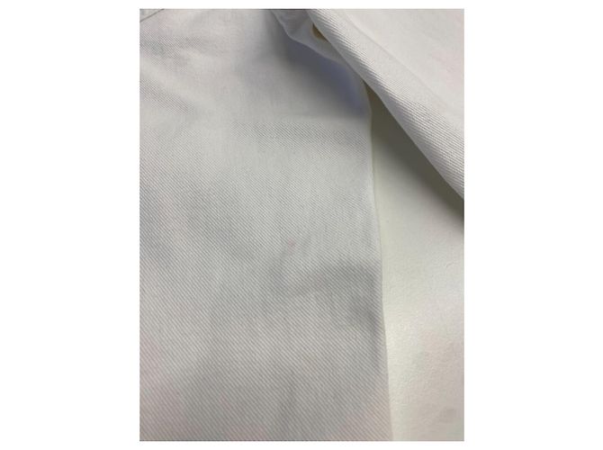 Jeans blancos de cintura alta de algodón Brunello Cucinelli - vista 4