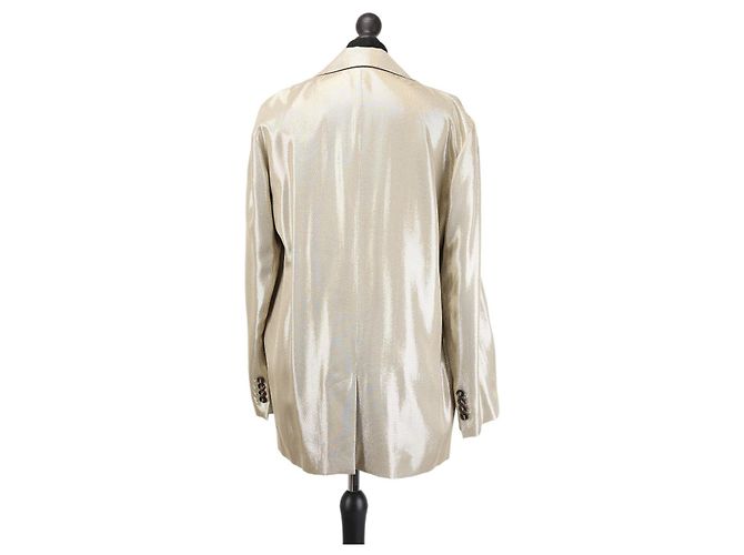Blazer Brunello Cucinelli Dorado de Viscosa 42 - vista 2