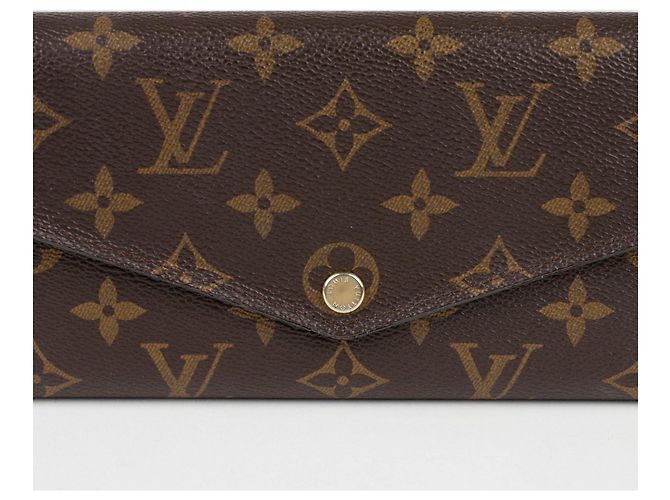 Louis Vuitton Portafoglio Lungo Sarah Marrone - vista 2