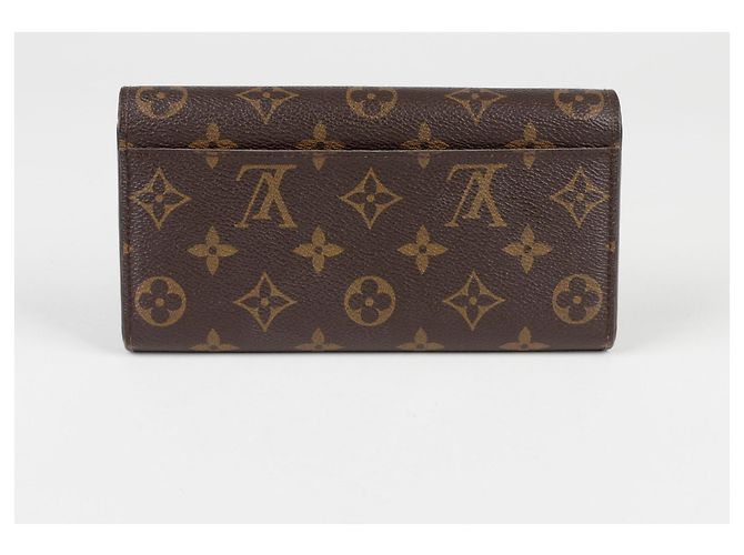 Louis Vuitton Portafoglio Lungo Sarah Marrone - vista 3