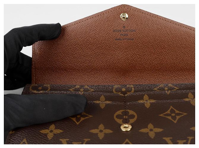 Louis Vuitton Portafoglio Lungo Sarah Marrone - vista 7