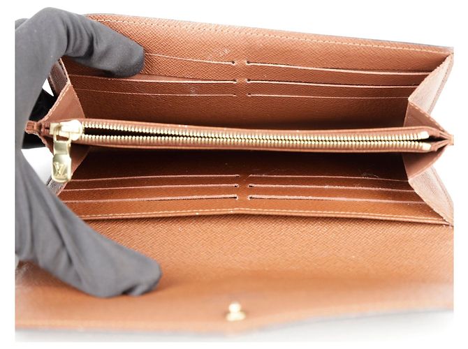 Louis Vuitton Portafoglio Lungo Sarah Marrone - vista 8