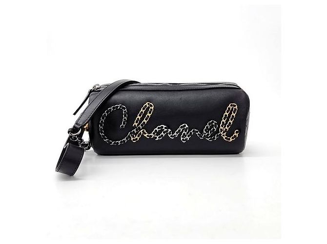 Borsa Bowling con Catena Chanel Nero - vista 2