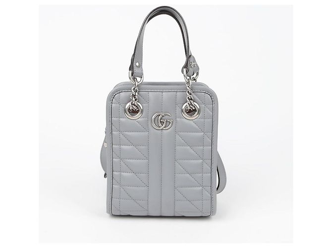 Gucci Bolso de hombro mini Gg Marmont Gris - vista 2