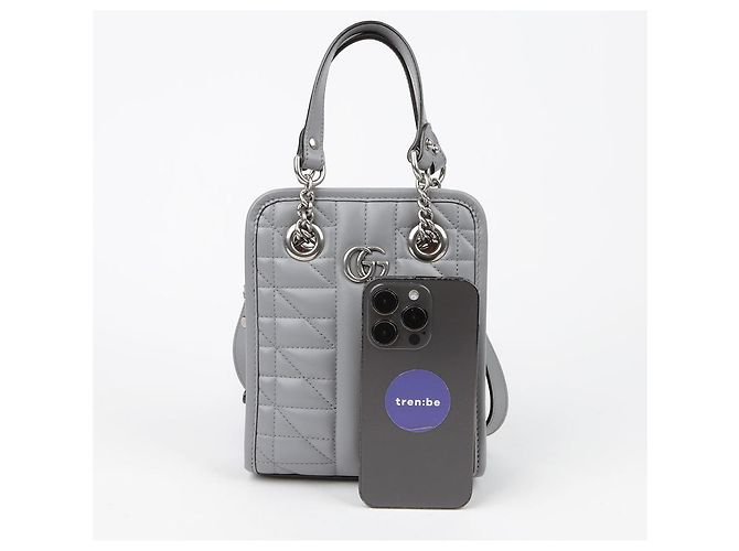 Gucci Bolso de hombro mini Gg Marmont Gris - vista 7