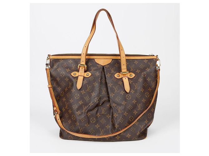 Louis Vuitton Borsa a Spalla Palermo GM Marrone - vista 3