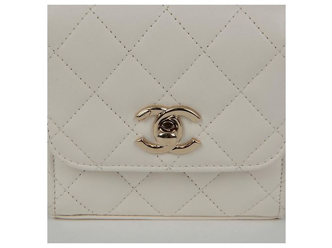 Trendy CC Chanel Borsa a spalla incrociata mini Cc alla moda Bianco - vista 3