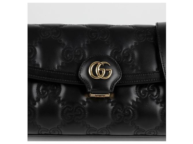 Gucci Kleiner gesteppter Schulter-Crossbody-Bag Schwarz - Ansicht 2