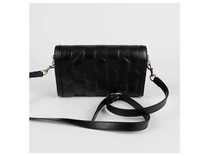 Gucci Kleiner gesteppter Schulter-Crossbody-Bag Schwarz - Ansicht 3