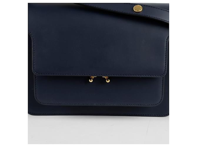 Marni Borsa a tracolla media Trunk Blu - vista 2