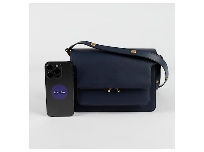 Marni Borsa a tracolla media Trunk Blu - vista 7