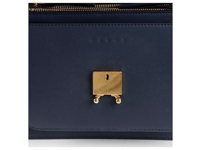 Marni Borsa a tracolla media Trunk Blu - vista 9