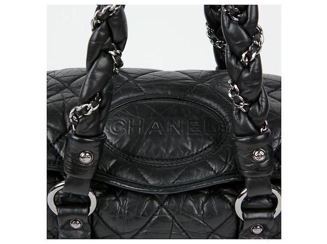 Chanel Borsa Tote Bowling con Catena Nero - vista 2