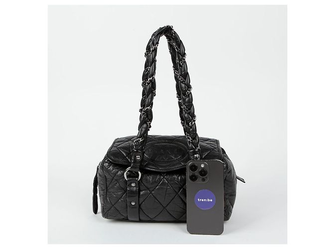 Chanel Borsa Tote Bowling con Catena Nero - vista 8