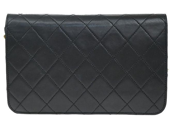 Wallet On Chain Portafoglio Chanel con catena in pelle trapuntata Nero - vista 2