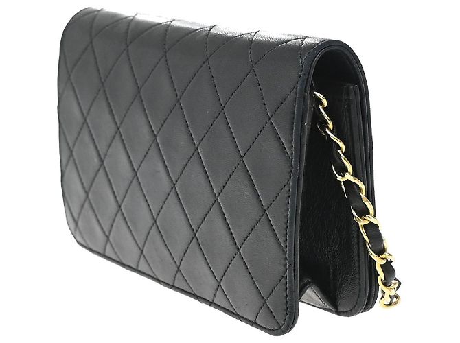 Wallet On Chain Portafoglio Chanel con catena in pelle trapuntata Nero - vista 4