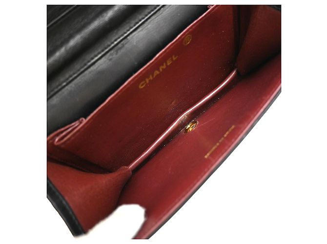 Wallet On Chain Portafoglio Chanel con catena in pelle trapuntata Nero - vista 5