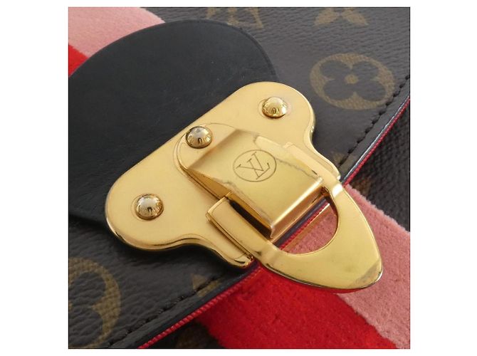 Borsa Louis Vuitton Monogram Georges BB Marrone Rosso - vista 5