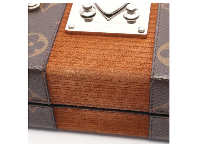Borsa a Spalla Petite Malle Louis Vuitton Marrone Nero Multicolore Monogramma - vista 7