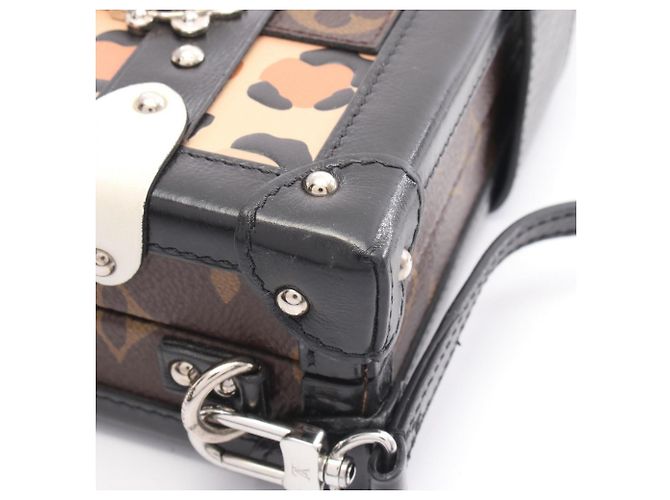 Borsa a Spalla Petite Malle Louis Vuitton Marrone Nero Multicolore Monogramma - vista 8