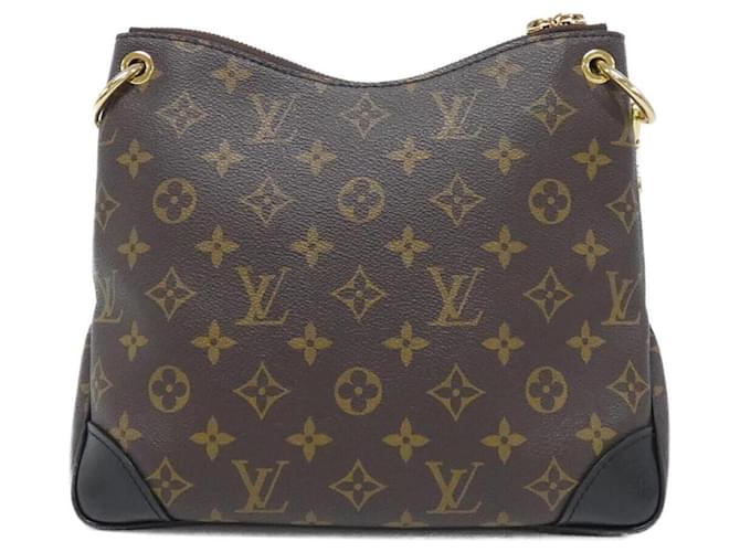 Borsa a Spalla Odeon PM Monogramma Louis Vuitton Marrone Nero - vista 2