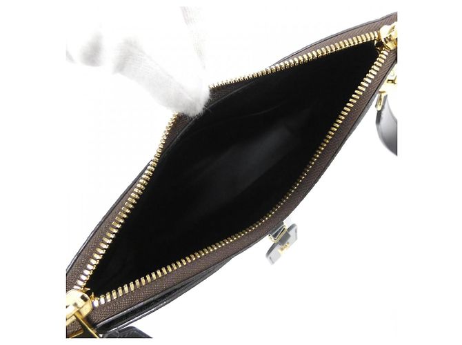 Borsa a Spalla Odeon PM Monogramma Louis Vuitton Marrone Nero - vista 6