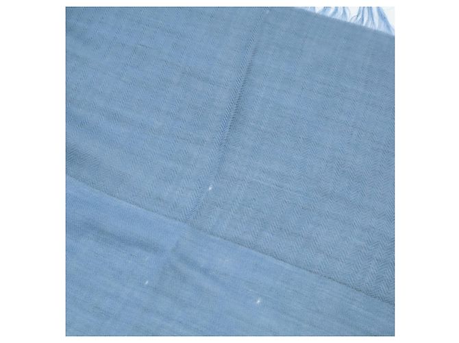Sciarpa H Stole di Hermès in Blu Polveroso - vista 7