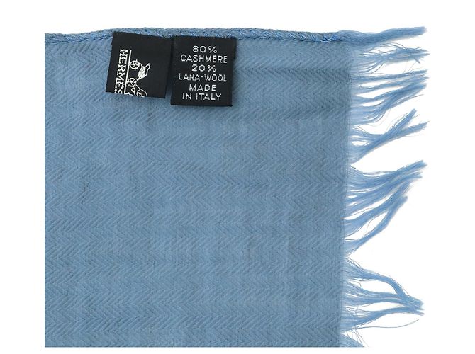 Sciarpa H Stole di Hermès in Blu Polveroso - vista 8