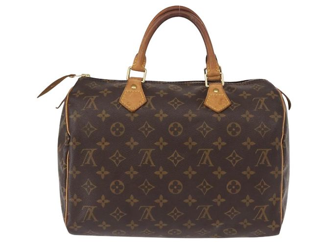 Borsa Speedy Louis Vuitton in tela Monogram 30 Marrone - vista 2