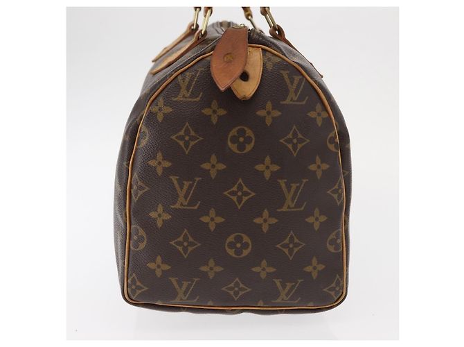 Borsa Speedy Louis Vuitton in tela Monogram 30 Marrone - vista 3