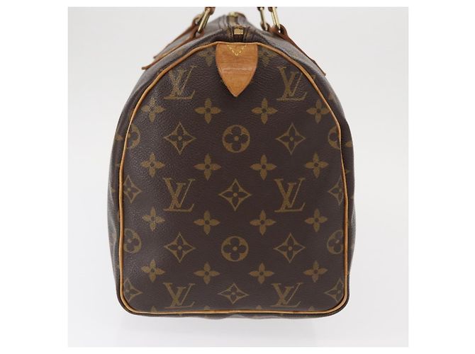 Borsa Speedy Louis Vuitton in tela Monogram 30 Marrone - vista 4