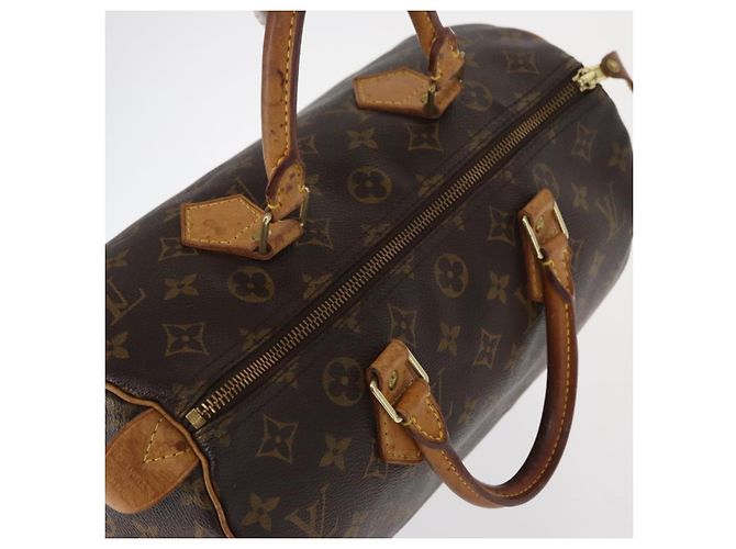 Borsa Speedy Louis Vuitton in tela Monogram 30 Marrone - vista 6