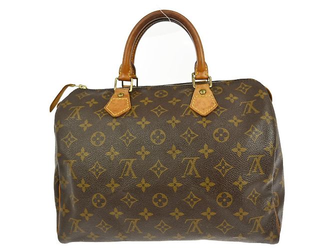 Borsa a mano Speedy Louis Vuitton in tela Monogram 30 Marrone - vista 2