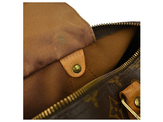 Borsa a mano Speedy Louis Vuitton in tela Monogram 30 Marrone - vista 5