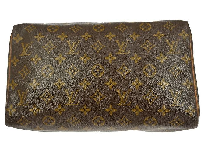 Borsa a mano Speedy Louis Vuitton in tela Monogram 30 Marrone - vista 7