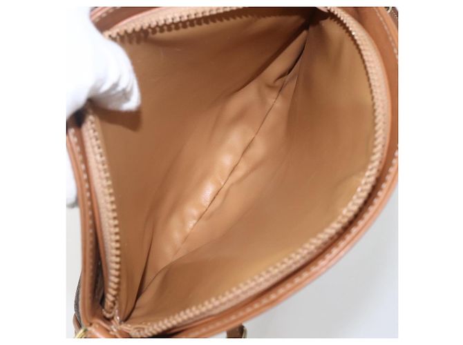 Céline Borsa a Spalla in Tela Macadam CELINE PVC Marrone Oro Auth ka1327 D'oro - vista 17