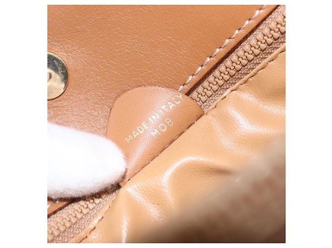 Céline Borsa a Spalla in Tela Macadam CELINE PVC Marrone Oro Auth ka1327 D'oro - vista 22