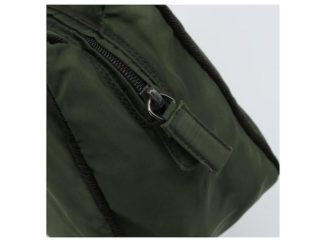 PRADA Borsa a mano in nylon verde Auth 160276 - vista 14