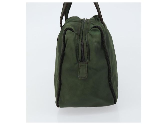 PRADA Borsa a mano in nylon verde Auth 160276 - vista 4