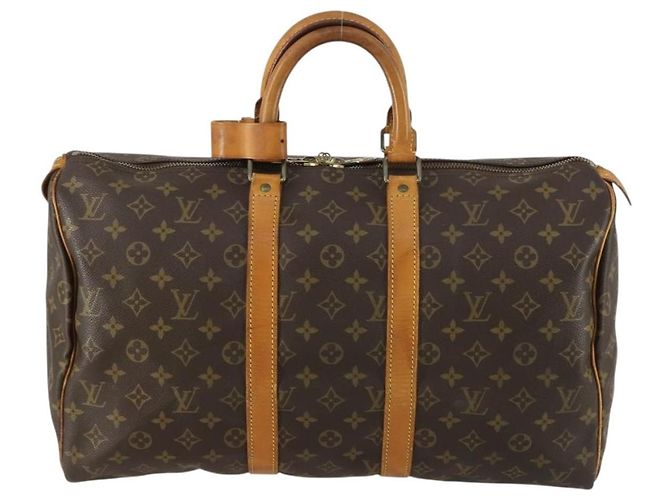 LOUIS VUITTON Borsa Boston Monogram Keepall 45 M41428 LV Auth 158352 Monogramma - vista 2