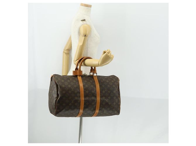 LOUIS VUITTON Borsa Boston Monogram Keepall 45 M41428 LV Auth 158352 Monogramma - vista 22