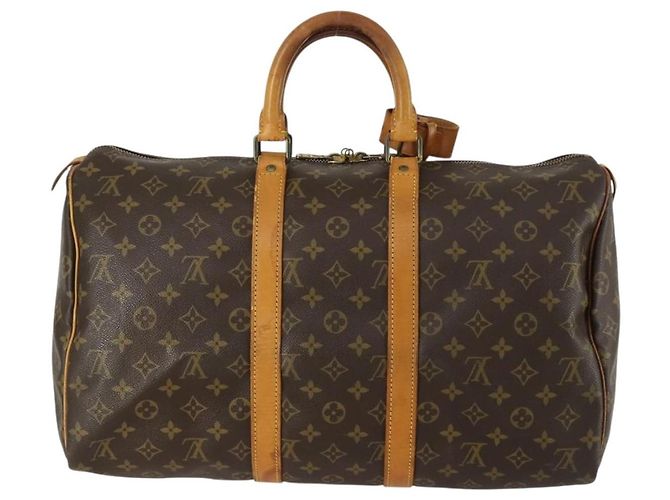 LOUIS VUITTON Borsa Boston Monogram Keepall 45 M41428 LV Auth 158352 Monogramma - vista 3