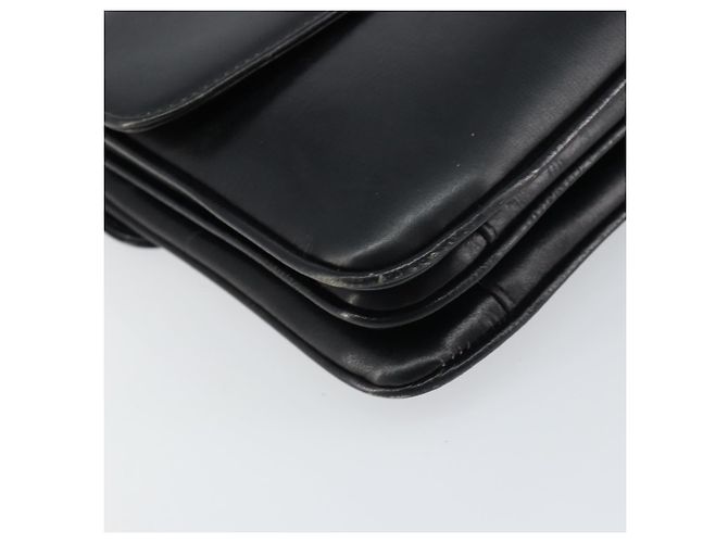 Borsa a Spalla CÉLINE Carrozza in Pelle Nera e Oro Auth 158123 Nero D'oro - vista 11